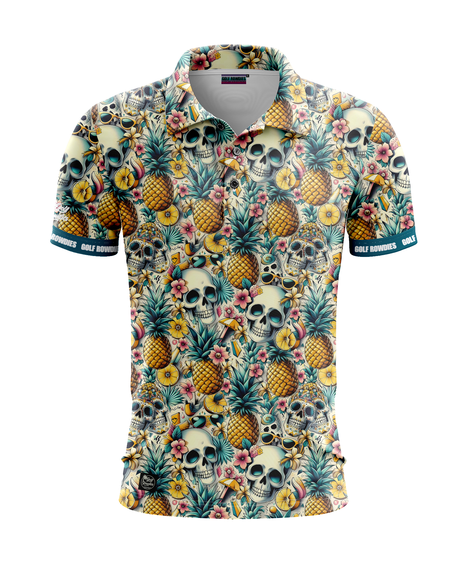 67jersey Men's Polo "Ananas - Flower"