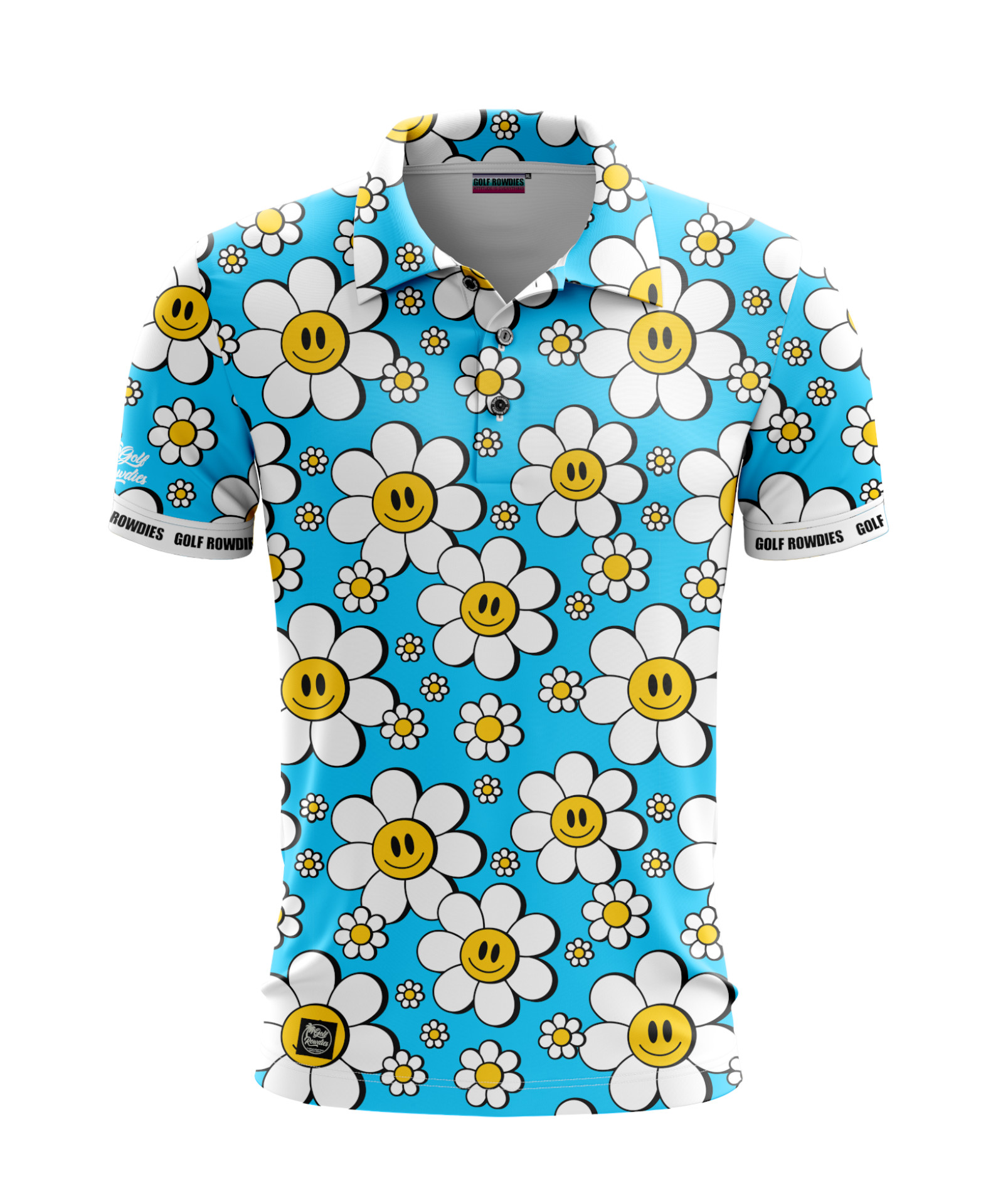 67jersey Men's Polo "Happy Flower"