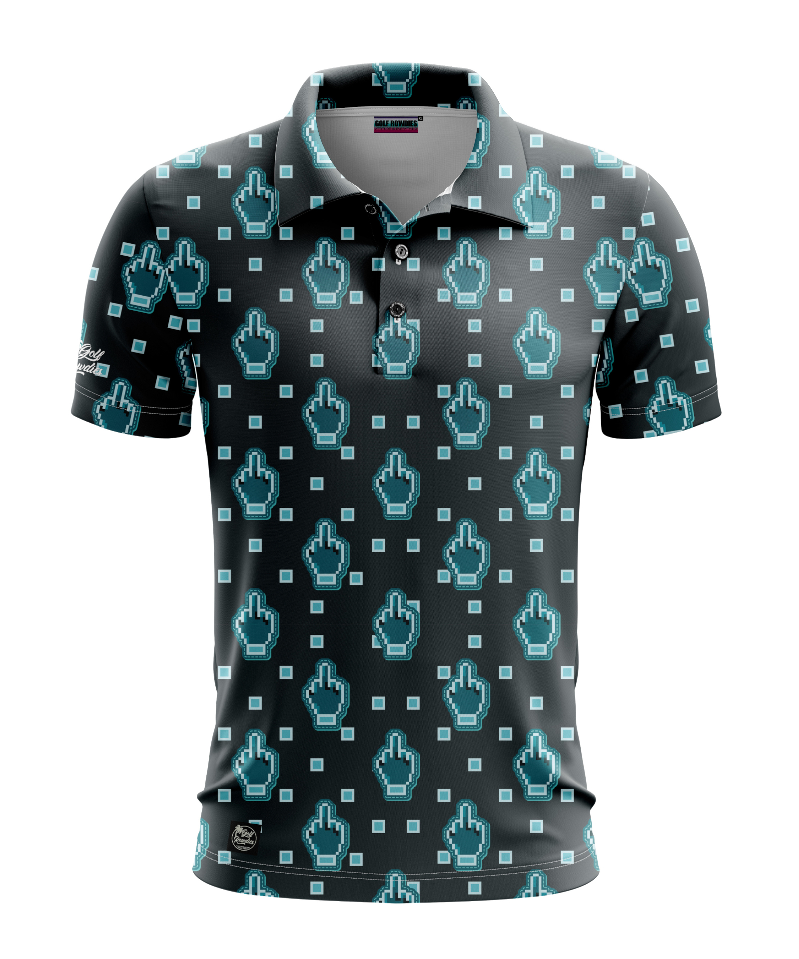 67jersey Men's Polo "Middlefinger"