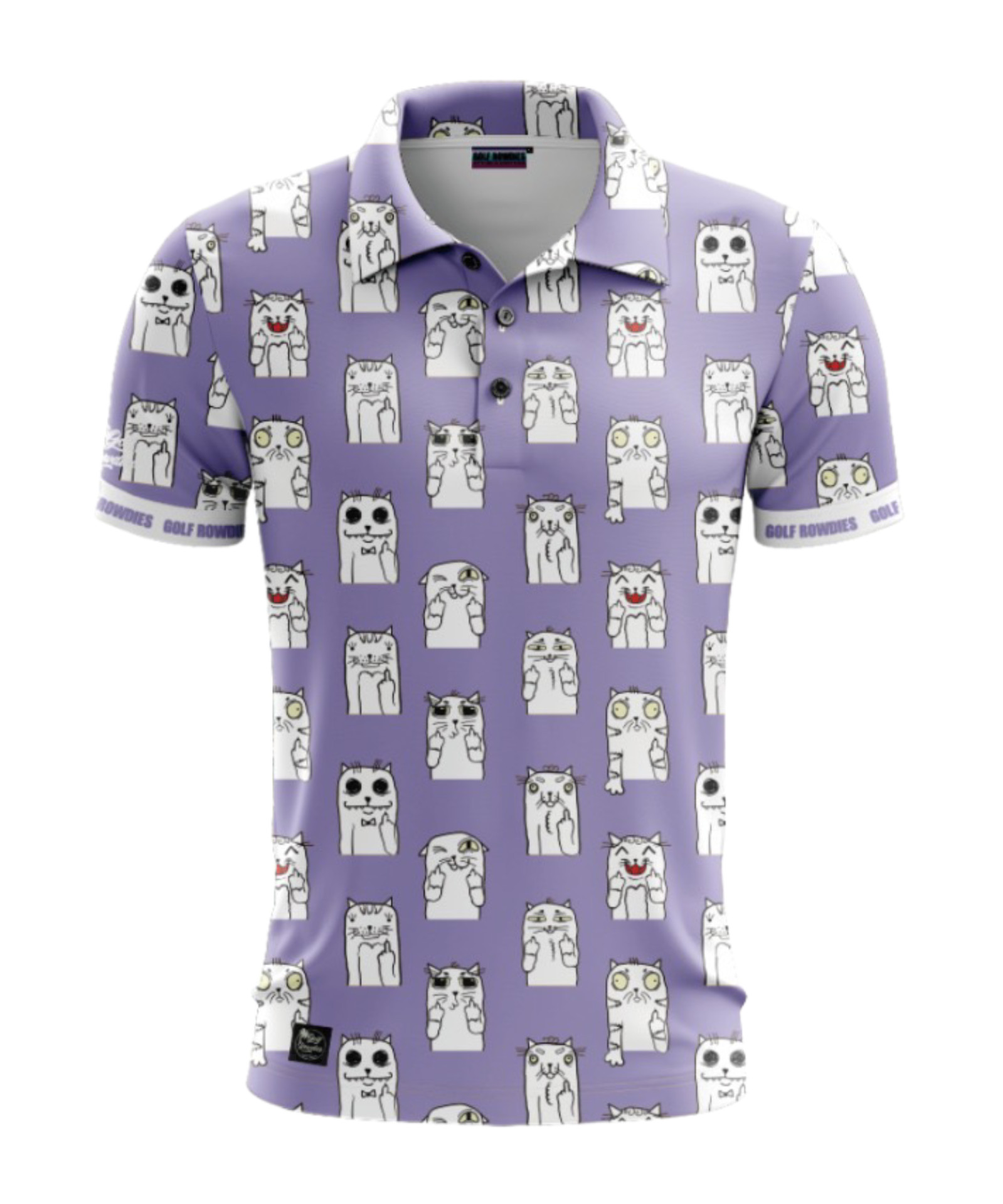 67jersey Men's Polo "Middlefinger Cat"