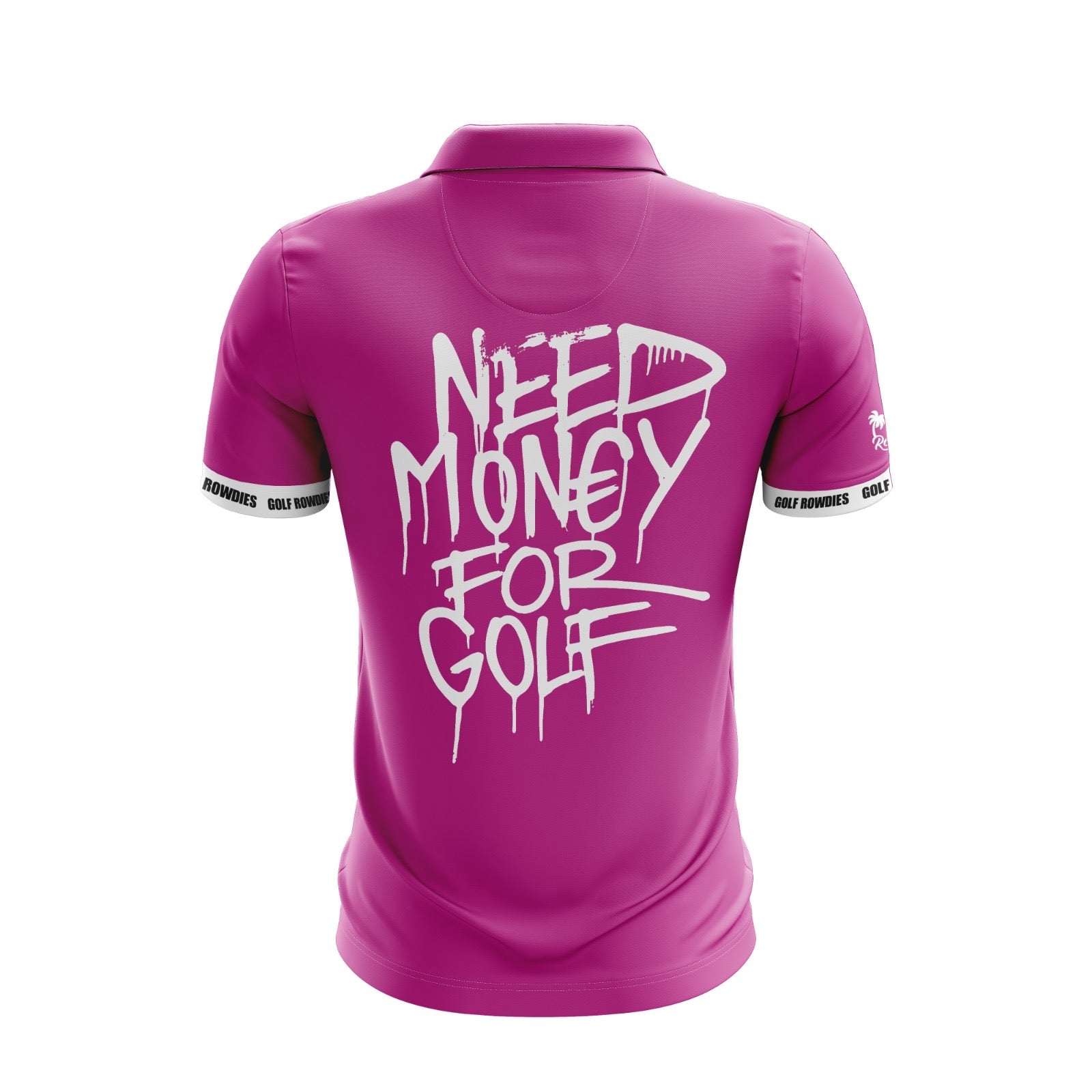 67jersey Men's Polo "Need money for Golf - pink"