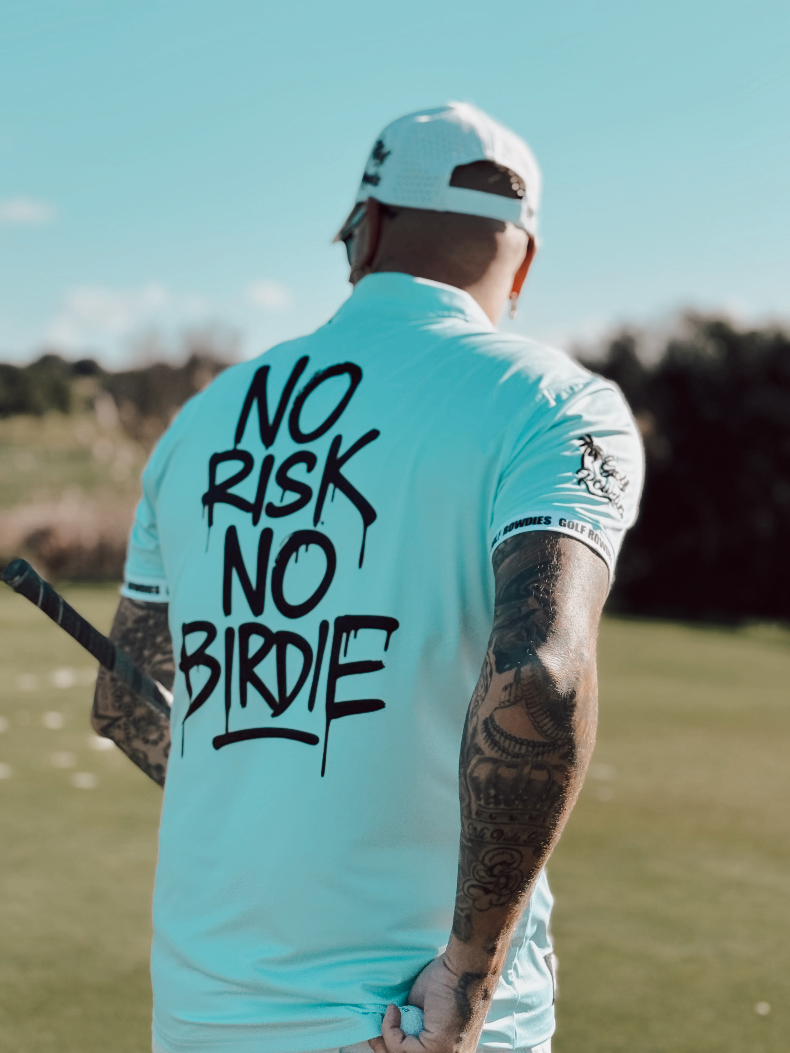 67jersey Men's Polo "No Risk, No Birdie", mint