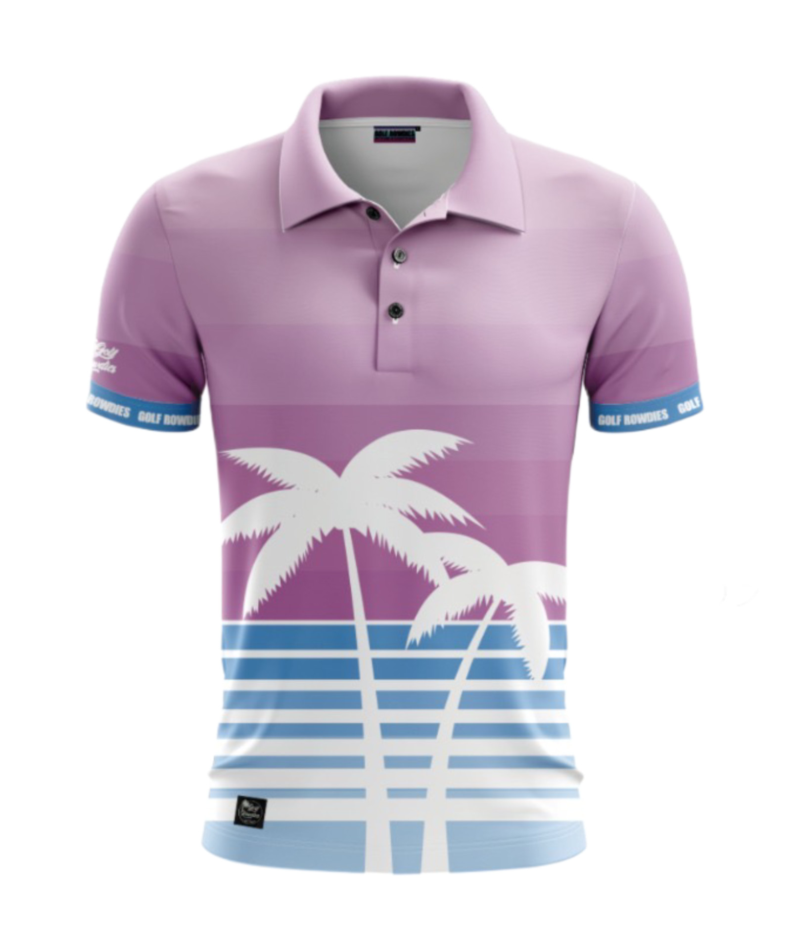 67jersey Men's Polo "Retro Palm trees"